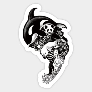 Monochromanimal Sticker